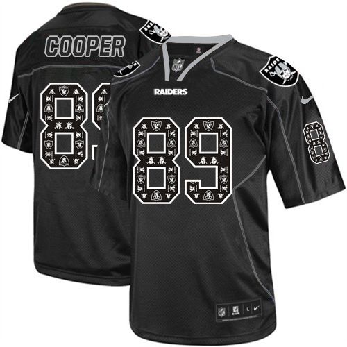 Nike Raiders #89 Amari Cooper New Lights Out Black Men's Stitched NFL Elite Jersey - Click Image to Close